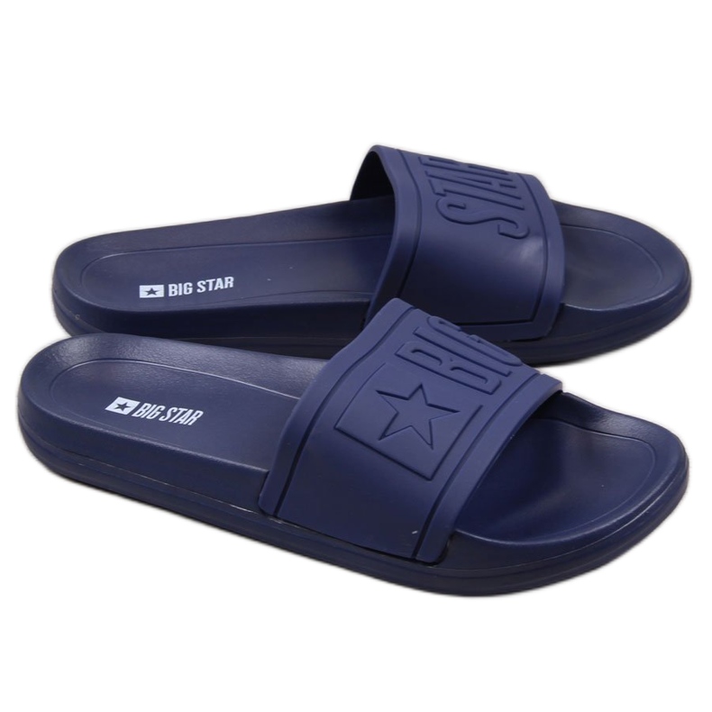 Children's rubber beach slippers navy blue Big Star DD374155