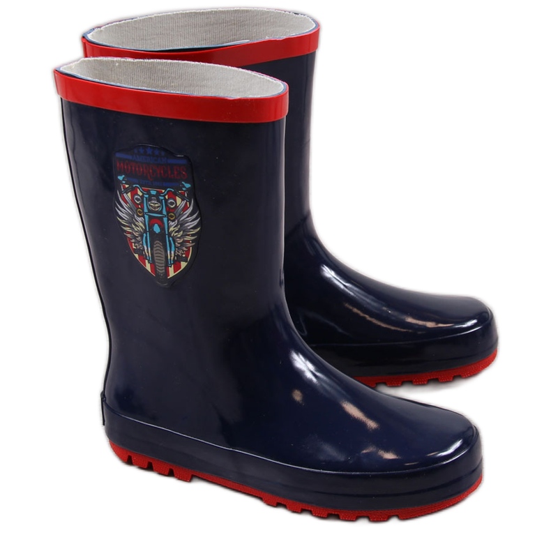 Boys' waterproof navy blue American Club galoshes