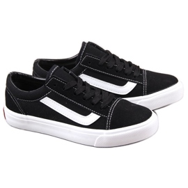 Black Atletico children's textile sneakers