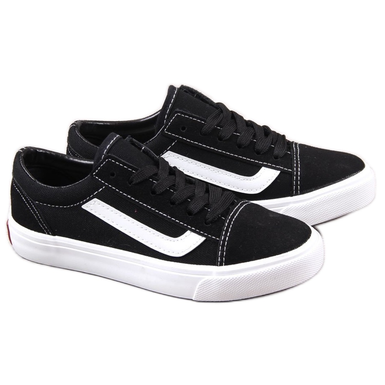 Black Atletico children's textile sneakers