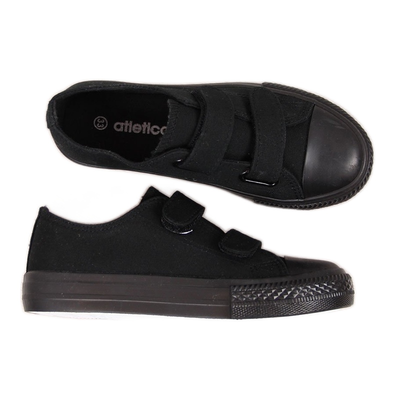 Black Atletico black velcro children's sneakers Black Atletico black velcro children's sneakers