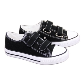 Black Atletico black velcro children's sneakers