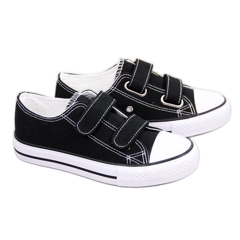 Black Atletico black velcro children's sneakers