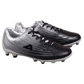 American Club black and silver men's soccer cleats black / silver