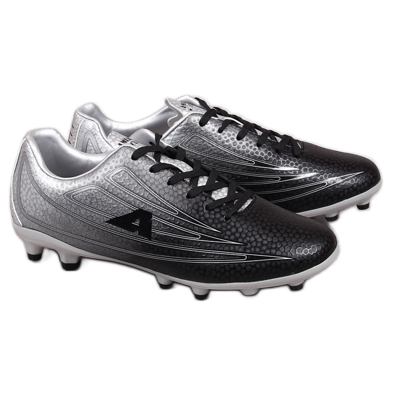 American Club black and silver men's soccer cleats black / silver