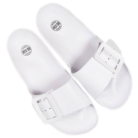 Women's white foam beach slippers Big Star FF274A391