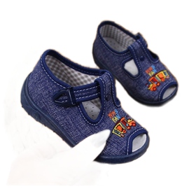 Slippers boys sandals home navy blue Nazo