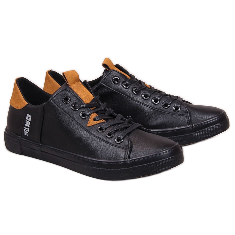 Men's low-top eco leather black Big Star GG174026 Men's low-top eco leather black Big Star GG174026