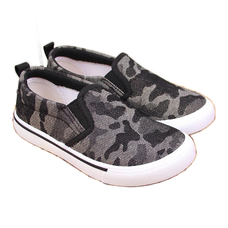 Sneakers slip on slippers for kindergarten, camo black Atletico Sneakers slip on slippers for kindergarten, camo black Atletico