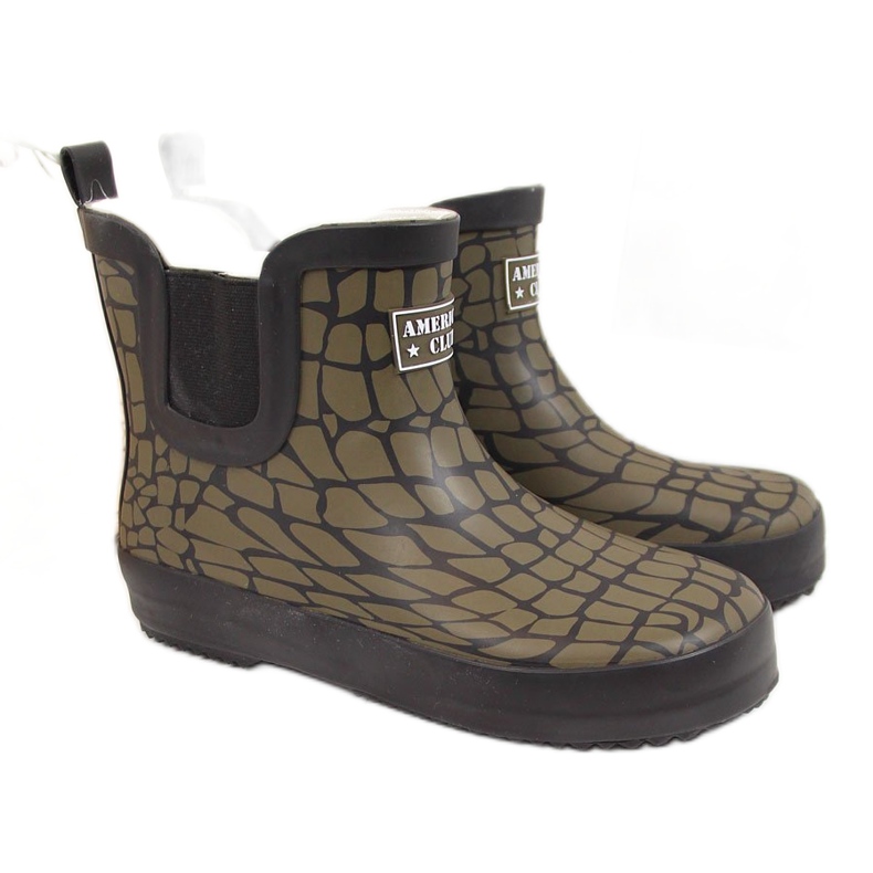 American Club khaki children's galoshes green