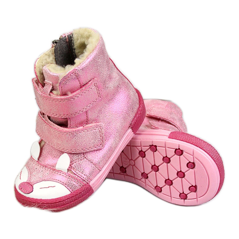 Pink insulated girls' boots Kornecki 6583