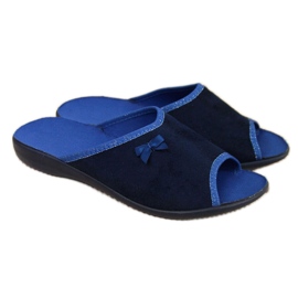 Women's home slippers, navy blue and blue Befado Women's home slippers, navy blue and blue Befado
