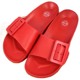 Women's red foam beach slippers Big Star FF274A385