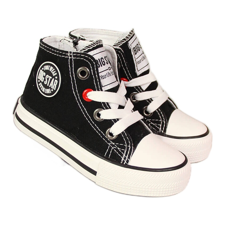 Children's black sneakers with zipper Big Star HH374084