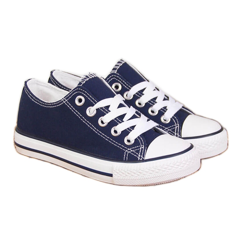 Atletico navy blue children's low-zip sneakers Atletico navy blue children's low-zip sneakers