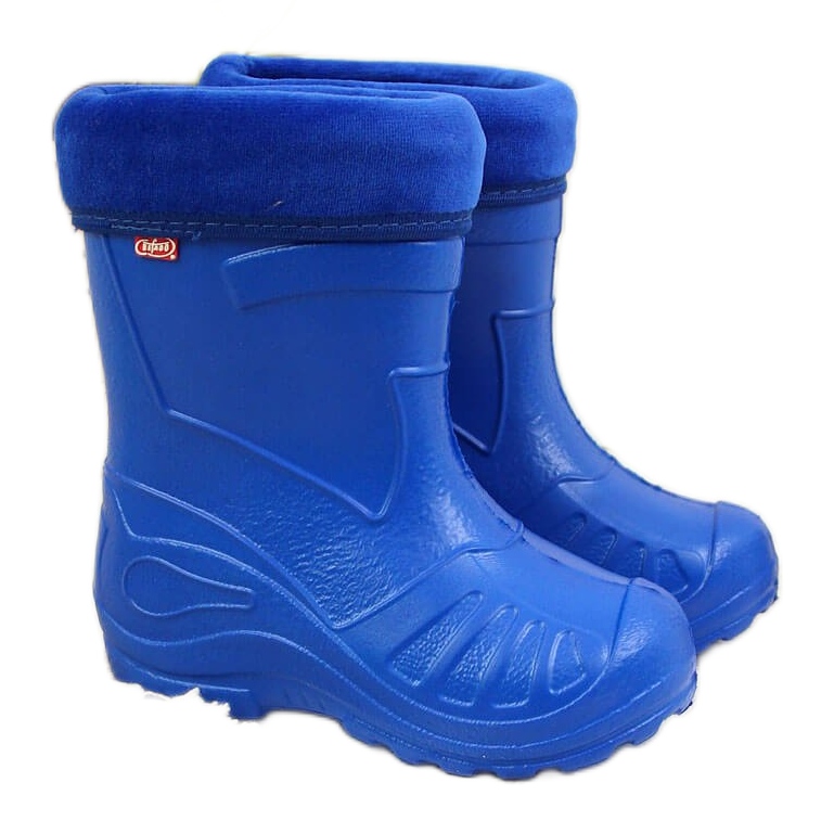 Children's snow boots with a removable undersuit, blue Befado