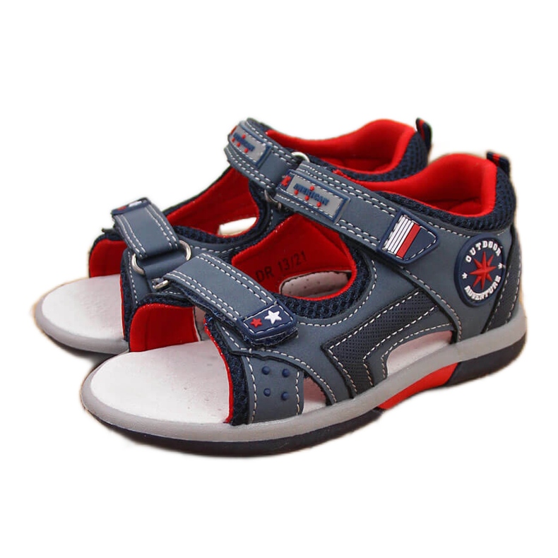 American Club navy blue velcro sandals for boys