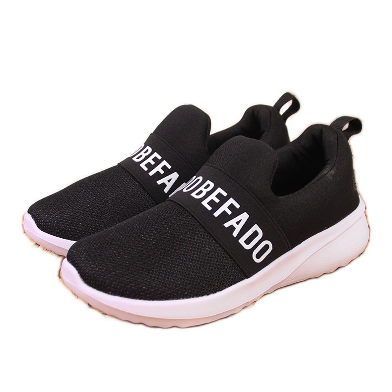 Black Befado children's sports shoes slip on Black Befado children's sports shoes slip on