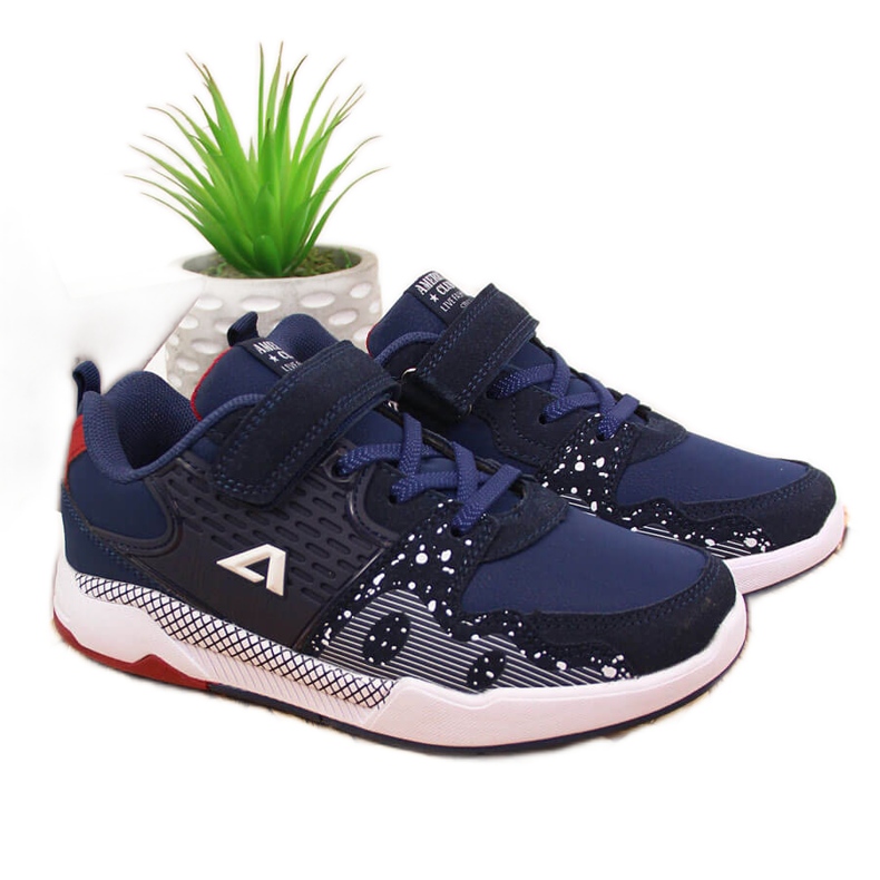 American Club navy blue Velcro children's sports shoes American Club navy blue Velcro children's sports shoes