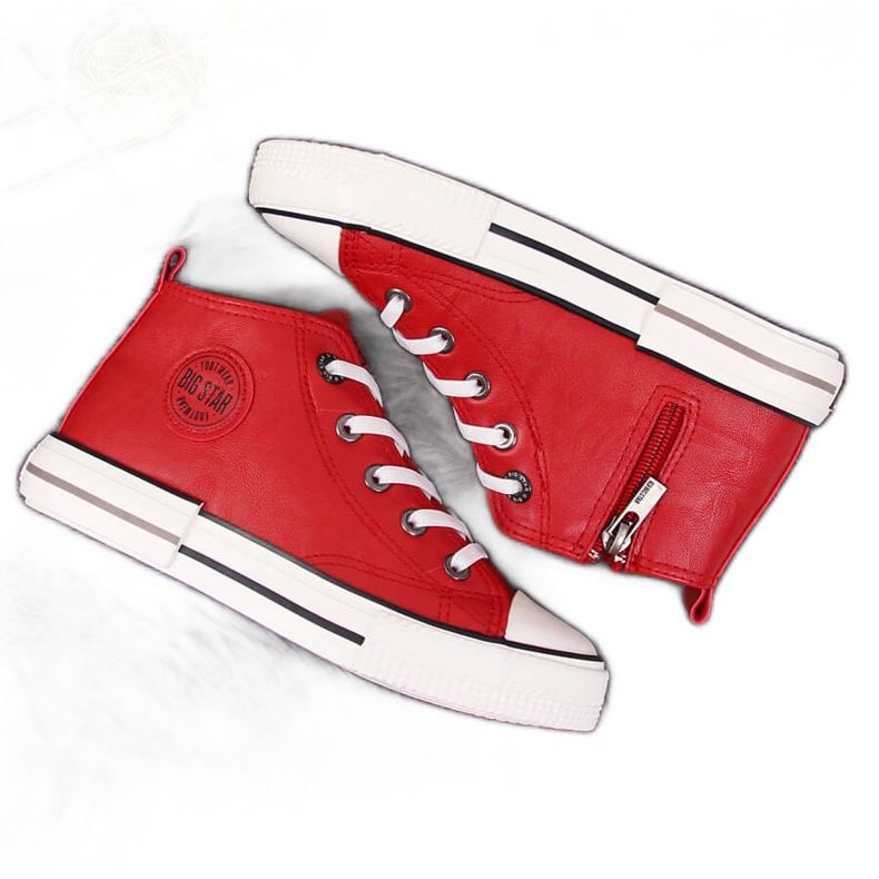 Children's sneakers eco leather red Big Star II374005