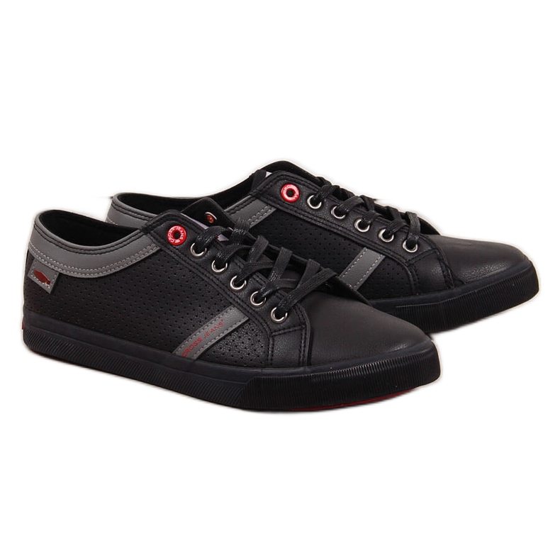 Men's low-top eco leather black sneakers Cross Jeans II1R4004C