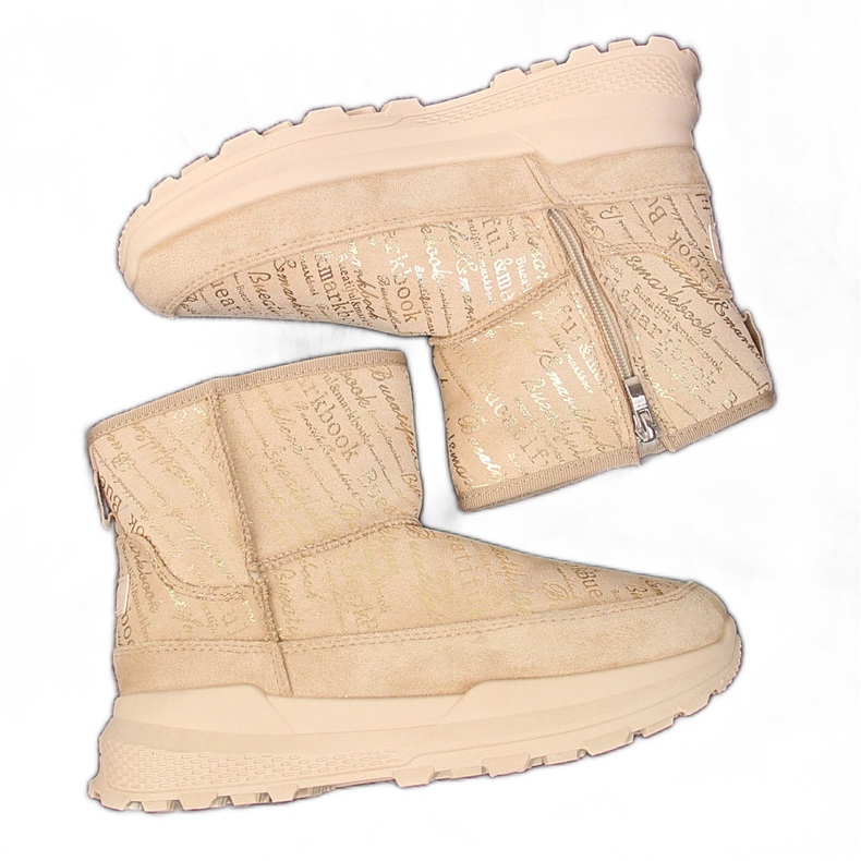 Women's beige suede snow boots NEWS