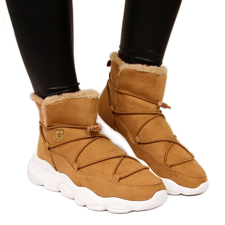 Women's snow boots camel Big Star II274266 brown