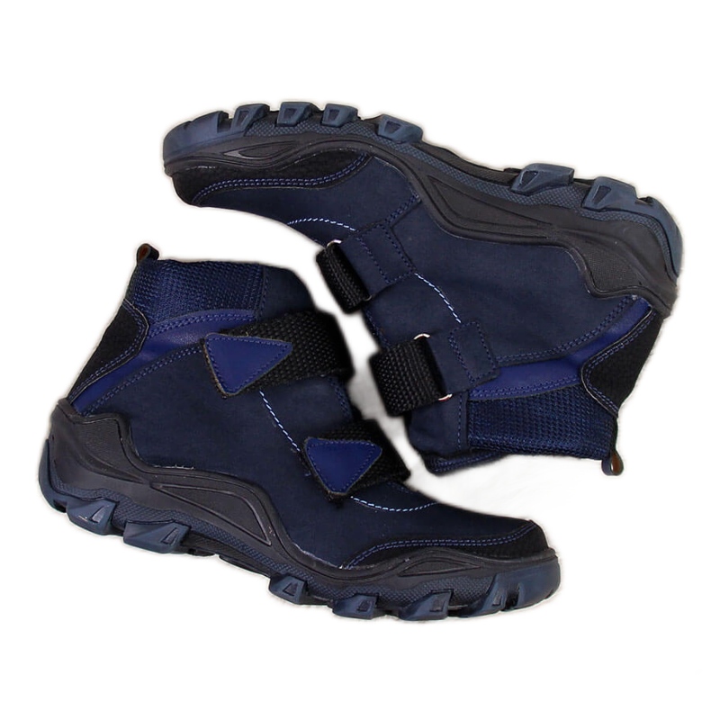 Boys' trappers with velcro navy blue Kornecki 6394 Boys' trappers with velcro navy blue Kornecki 6394