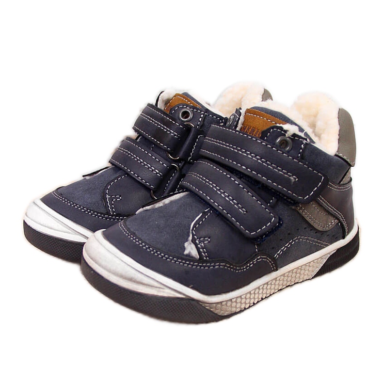 Boys winter boots with velcro navy blue American Club Boys winter boots with velcro navy blue American Club