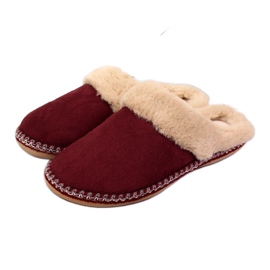 Maroon Cloxx home women's slippers with fur red Maroon Cloxx home women's slippers with fur red