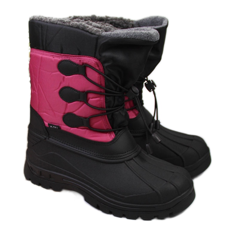 Women's waterproof insulated snow boots pink Gallop black Women's waterproof insulated snow boots pink Gallop black