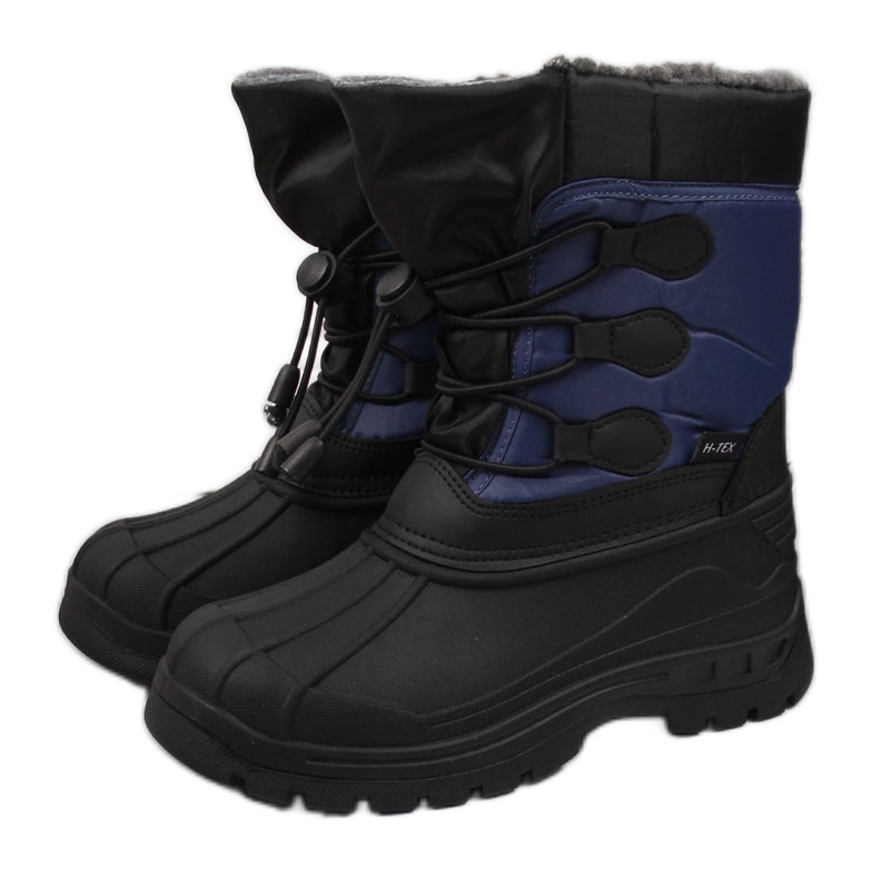 Children's dark blue snow boots Galop black navy blue