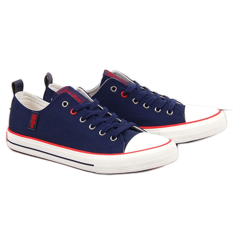 Men's low-top sneakers navy blue Big Star JJ174060
