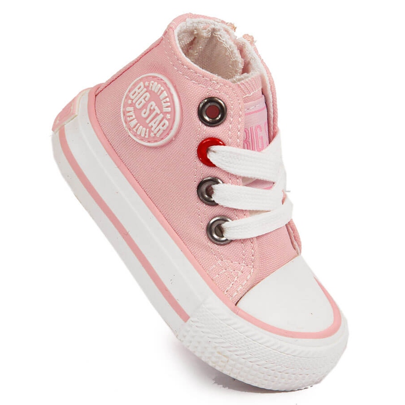 Girls' high-top pink sneakers Big Star HH374191