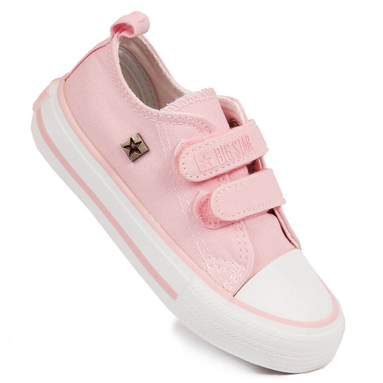 Girls' sneakers pink Velcro Big Star HH374099