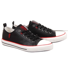 Men's low-top black eco-leather sneakers Big Star JJ174068