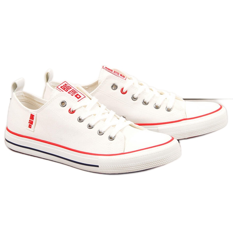 Men's white low-top sneakers Big Star JJ174062 Men's white low-top sneakers Big Star JJ174062
