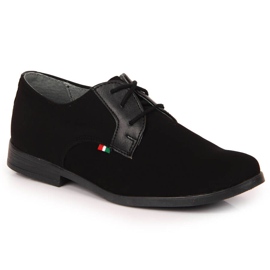 Formal shoes for boys' communion black Kornecki 6120