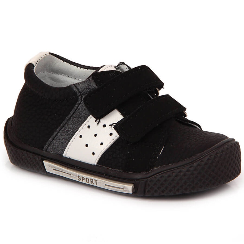 Black velcro shoes for boys Kornecki 6256