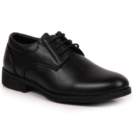 Boys' formal black shoes from the American Club