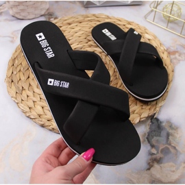 Black Big Star foam slippers JJ274A338 Black Big Star foam slippers JJ274A338