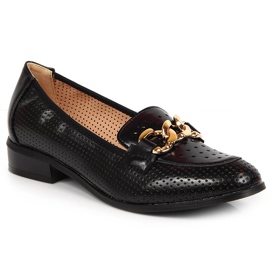 Black openwork shoes with a chain Potocki Black openwork shoes with a chain Potocki