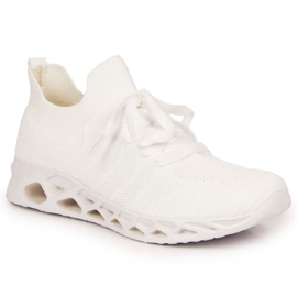 Women's white mesh sports shoes from McKeylor