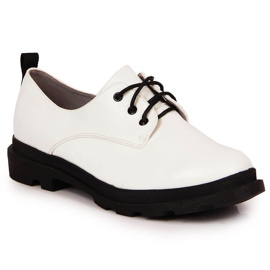 S.Barski Women's lace-up shoes, white S. Barski