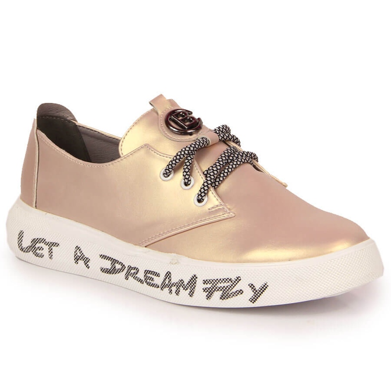 S.Barski Women's brogues with a pearl pink platform by S. Barski