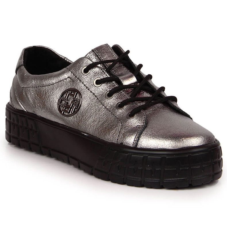 Women's silver leather shoes Filippo silver
