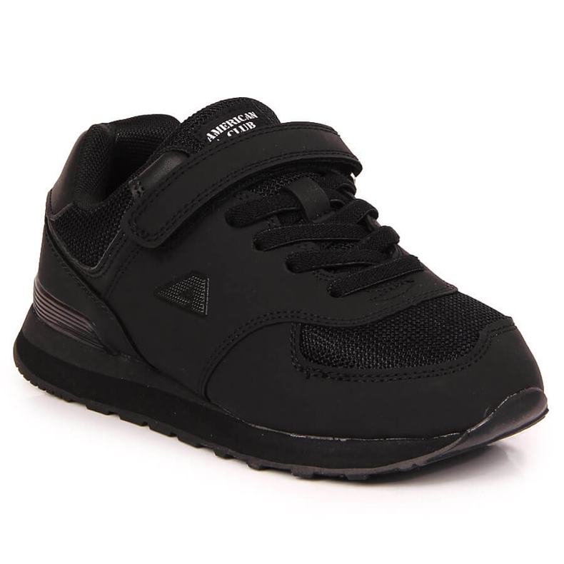Black American Club children's sports shoes with velcro