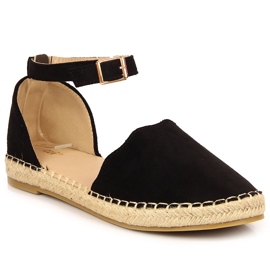 Women's black espadrilles sandals Jezzi