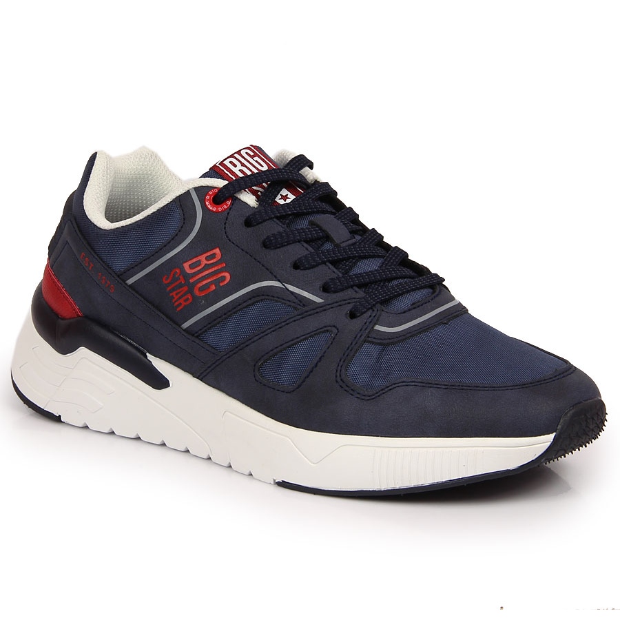 Men's casual navy blue sports shoes Big Star JJ174277