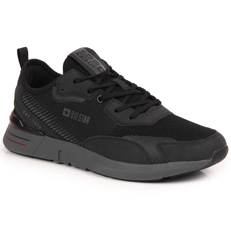 Black Big Star men's casual shoes JJ174292 Black Big Star men's casual shoes JJ174292